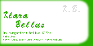 klara bellus business card